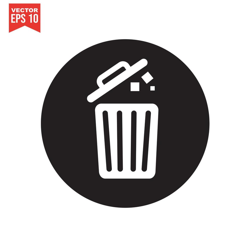 trash can icon vector