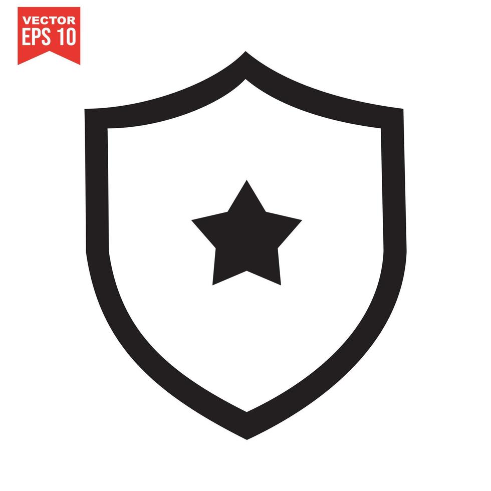 Set of security shield icons, security shields logotypes with check mark and padlock. Security shield symbols. Vector illustration.