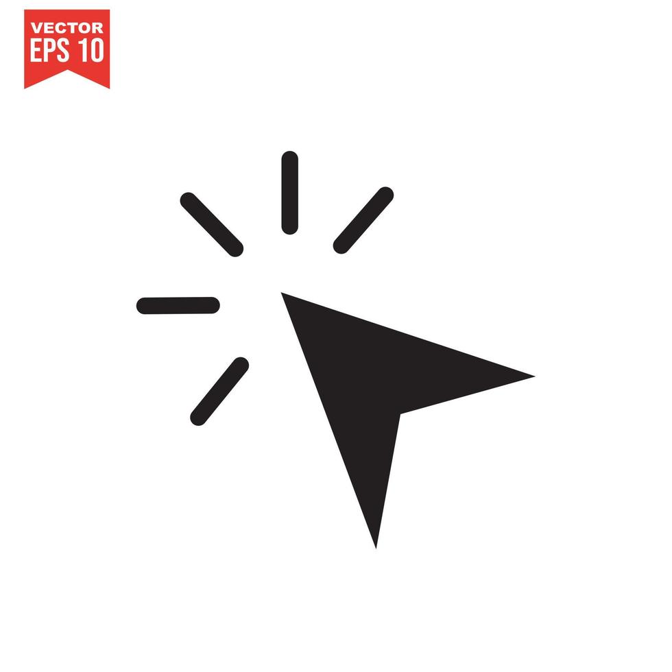 Cursor line icon. Vector symbol in trendy flat style on white background. Click arrow.