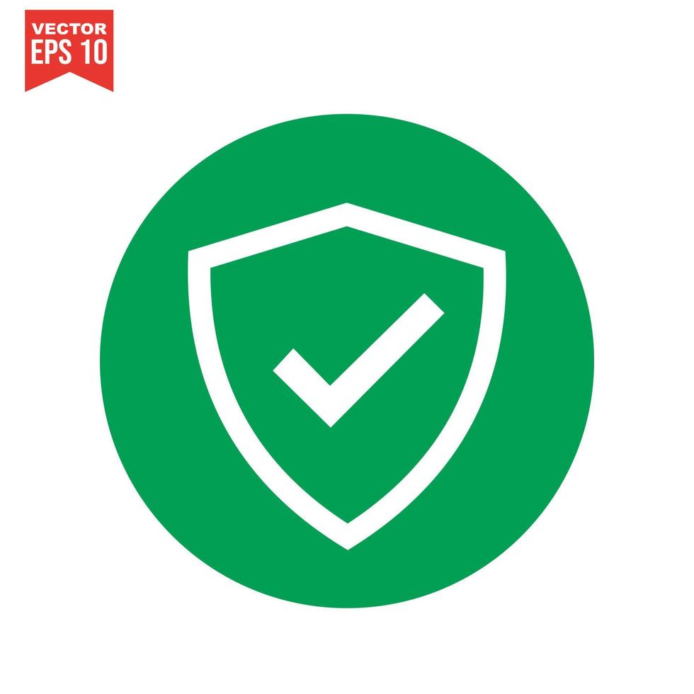 Shield check mark logo icon design template elements vector