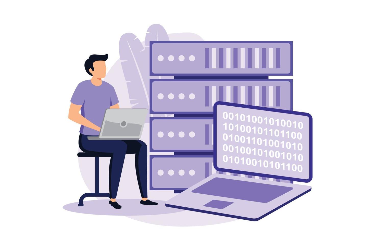 Big data illustration exclusive design inspiration vector