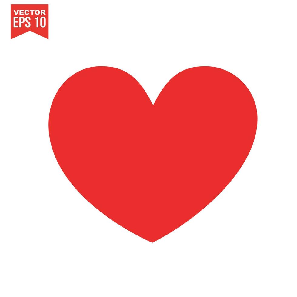 heart Vector icon red color
