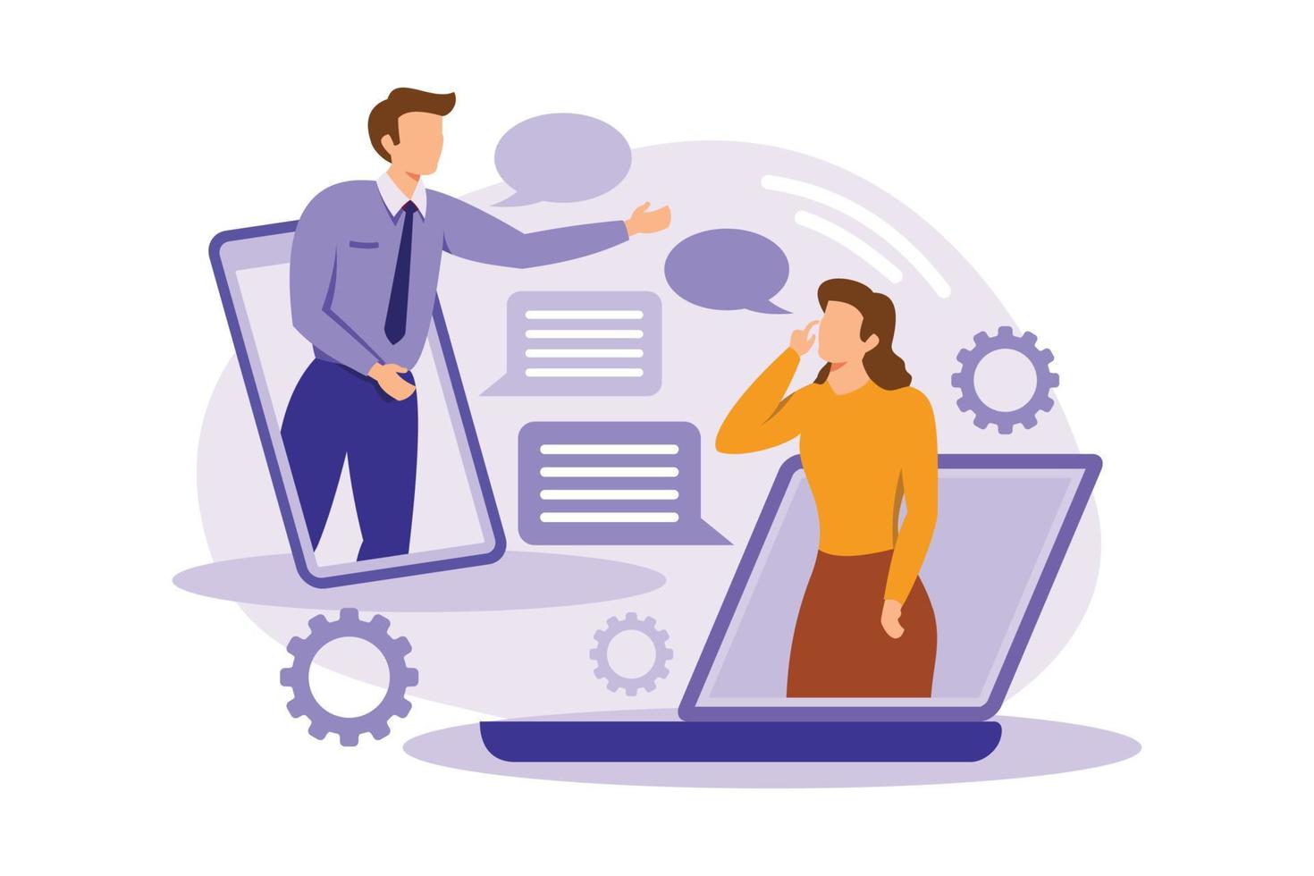 Mutual assistance illustration exclusive design vector