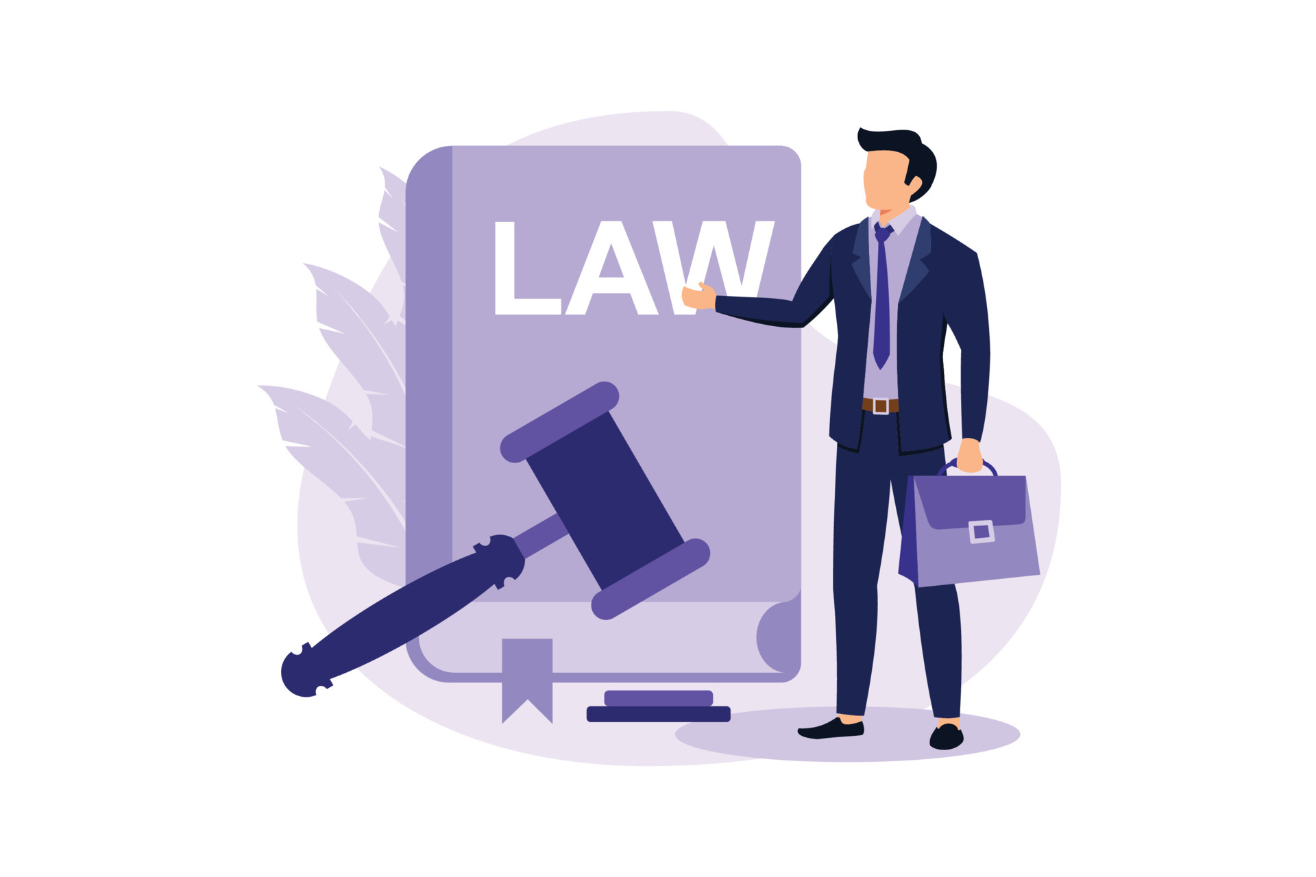Litigation support abstract concept vector illustration. Attorney assistant, litigation lawyer ...