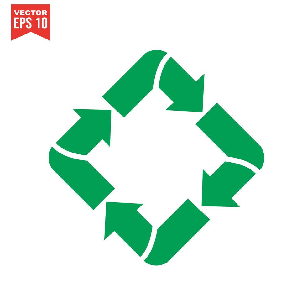 iconos de basura y signos de reciclaje vector