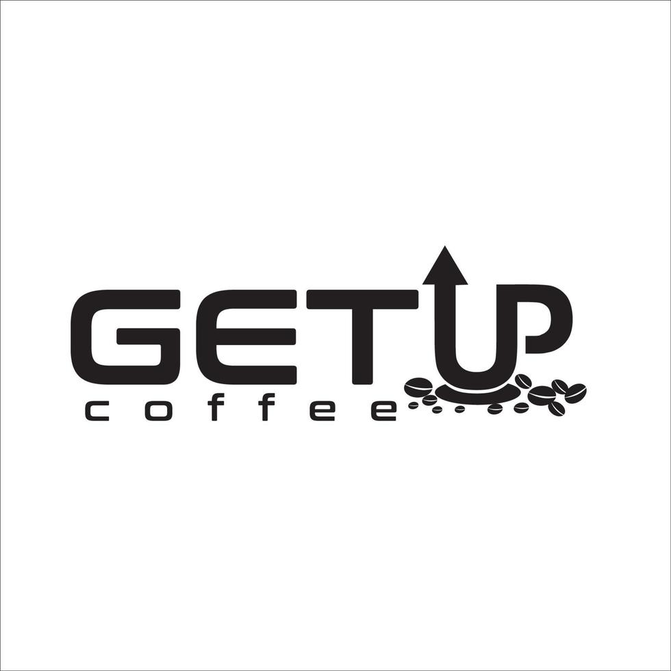 get up coffee exclusive logo vector