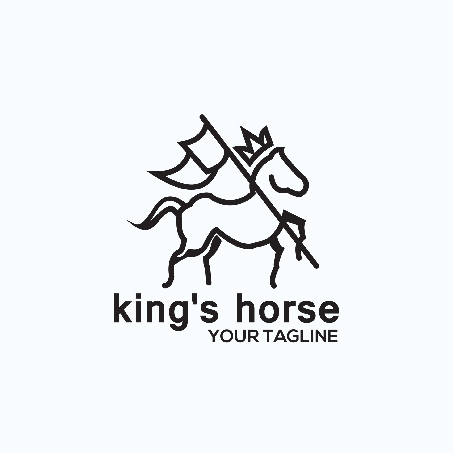 King Horse logo template 6800905 Vector Art at Vecteezy