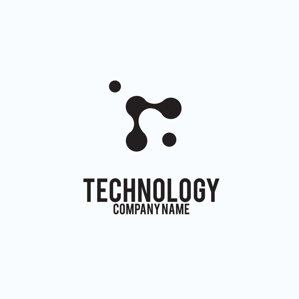 Technology - vector logo for corporate identity. Abstract chip sign. Network, internet tech concept illustration. Design element.