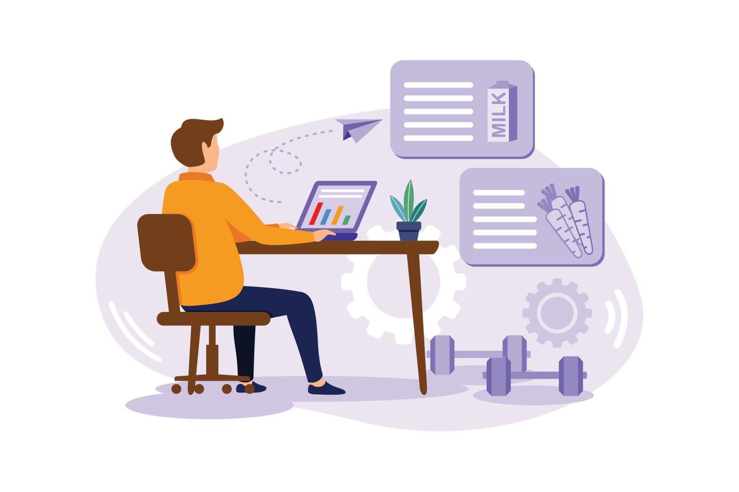 Health and Nutrition Workshop illustration exclusive design vector