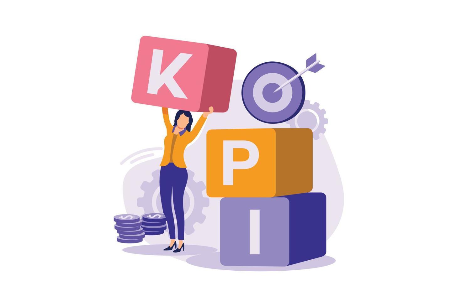 KPI illustration exclusive design inspiration vector