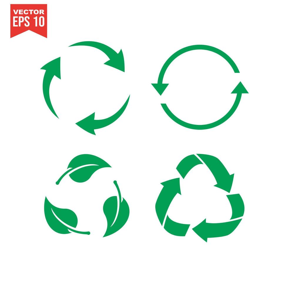 Recycle icon, Recycle icon vector, in trendy flat style isolated on white background. Recycle icon image, Recycle icon illustration vector