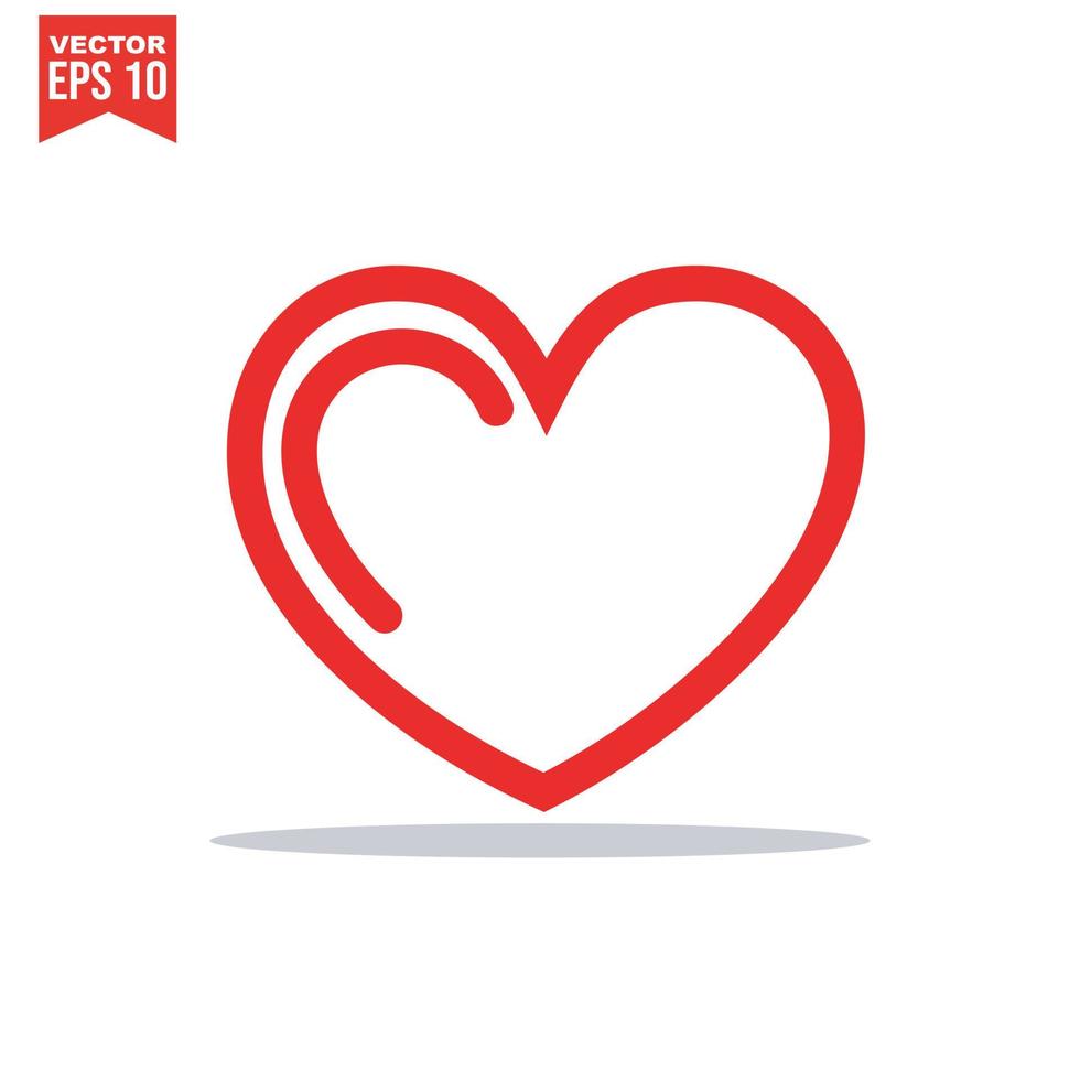 heart Vector icon red color
