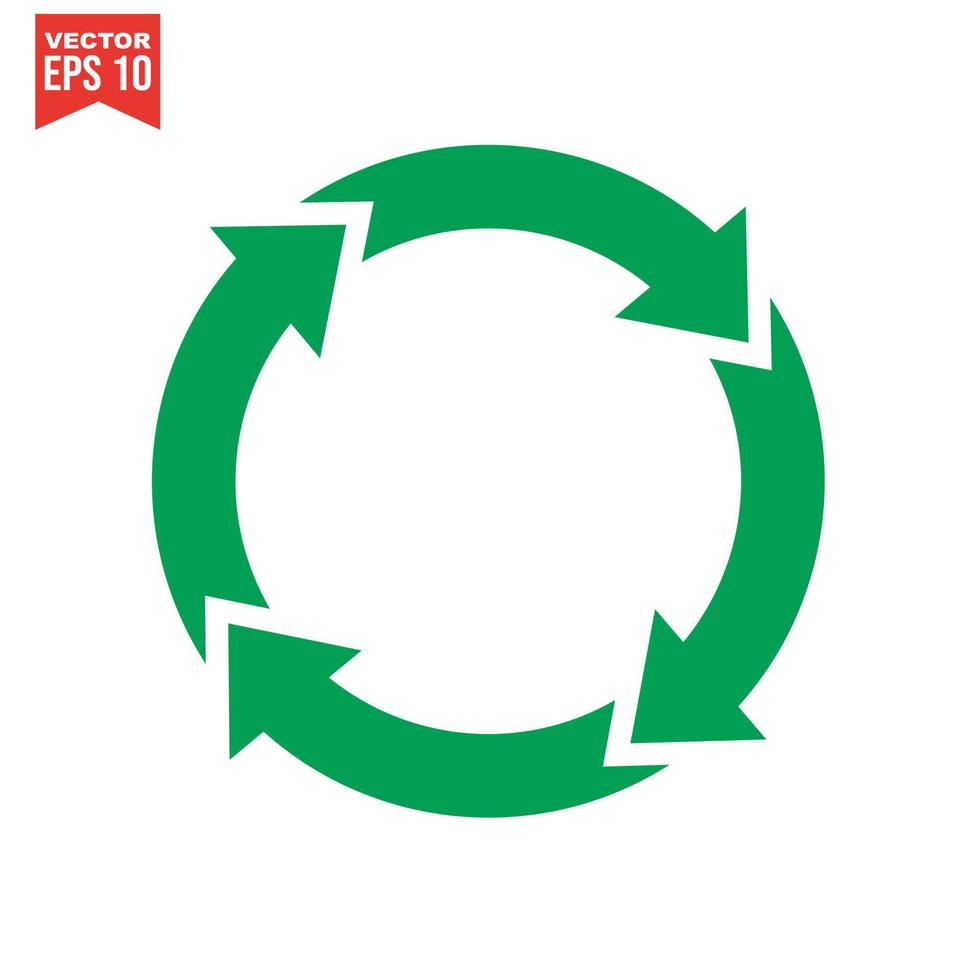 Recycle icon Recycling symbol. Vector illustration. Isolated on white background.