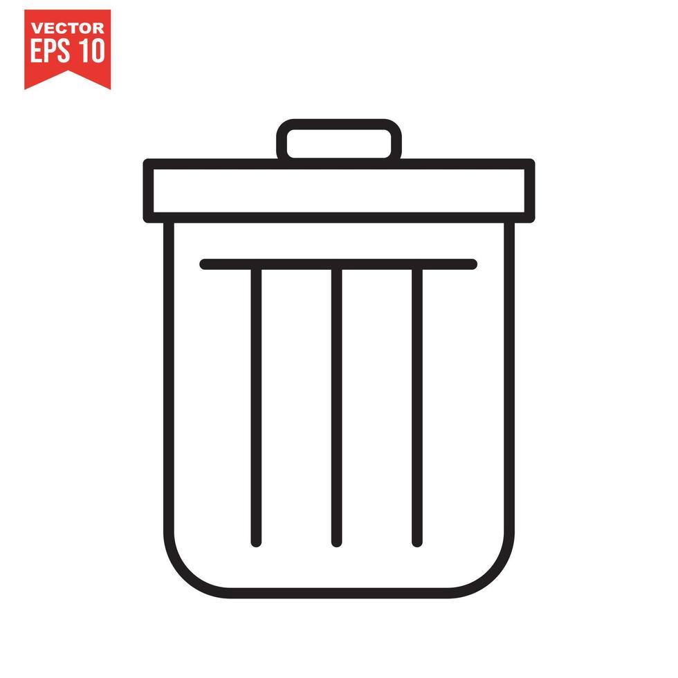 trash can icon vector