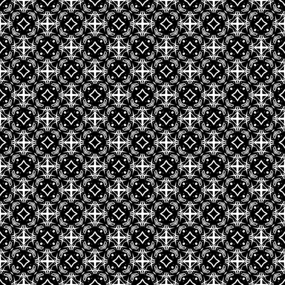Black and white seamless pattern texture. Greyscale ornamental graphic design. Mosaic ornaments. Pattern template. Vector illustration. EPS10.