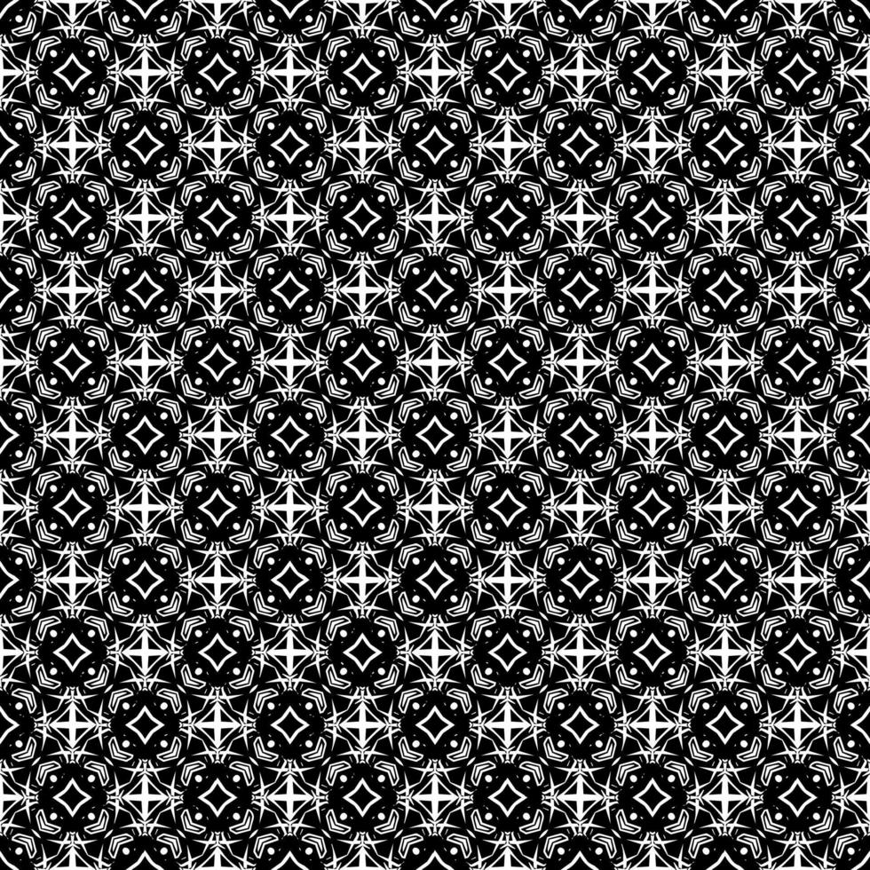 Black and white seamless pattern texture. Greyscale ornamental graphic design. Mosaic ornaments. Pattern template. Vector illustration. EPS10.