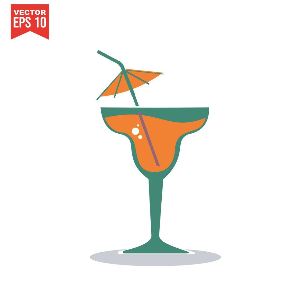 cocktail icon, martini glass vector