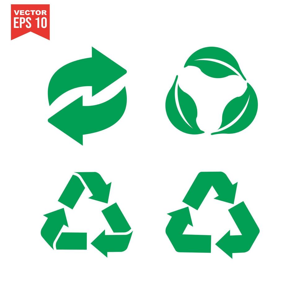 Recycle icon Recycling symbol. Vector illustration. Isolated on white background.