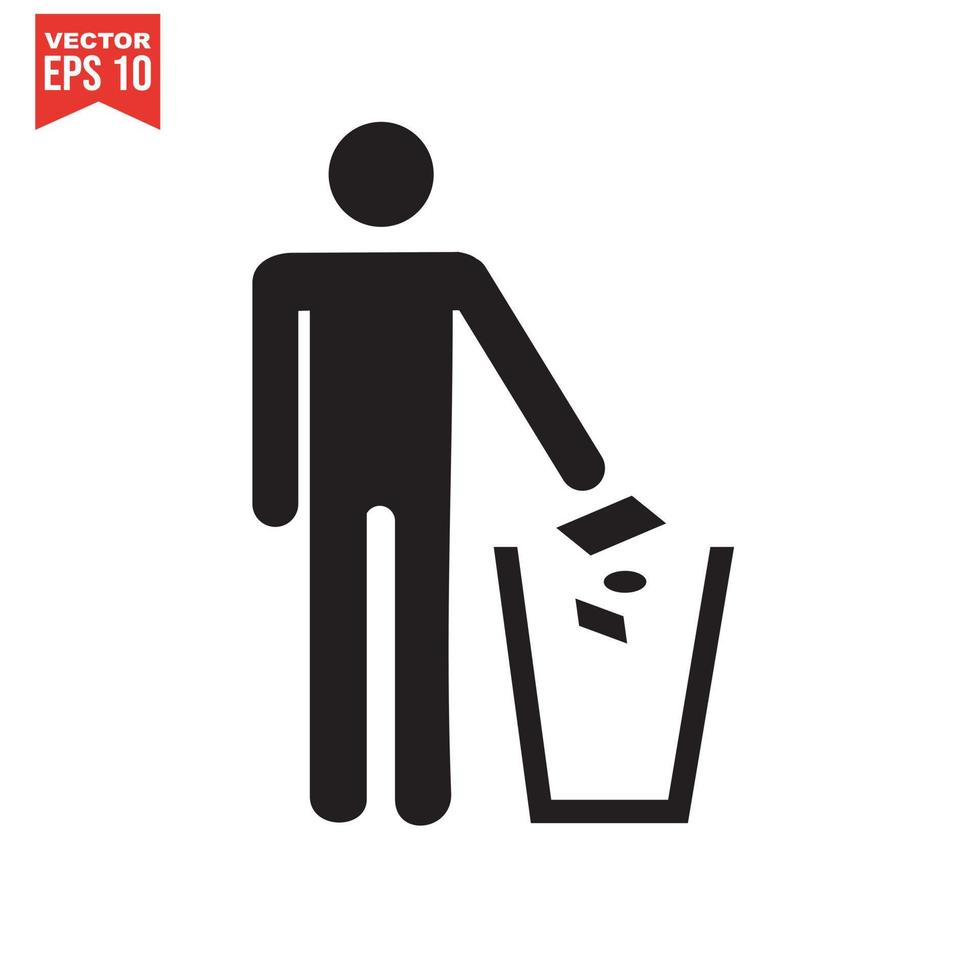 trash icons and recycle signs vector