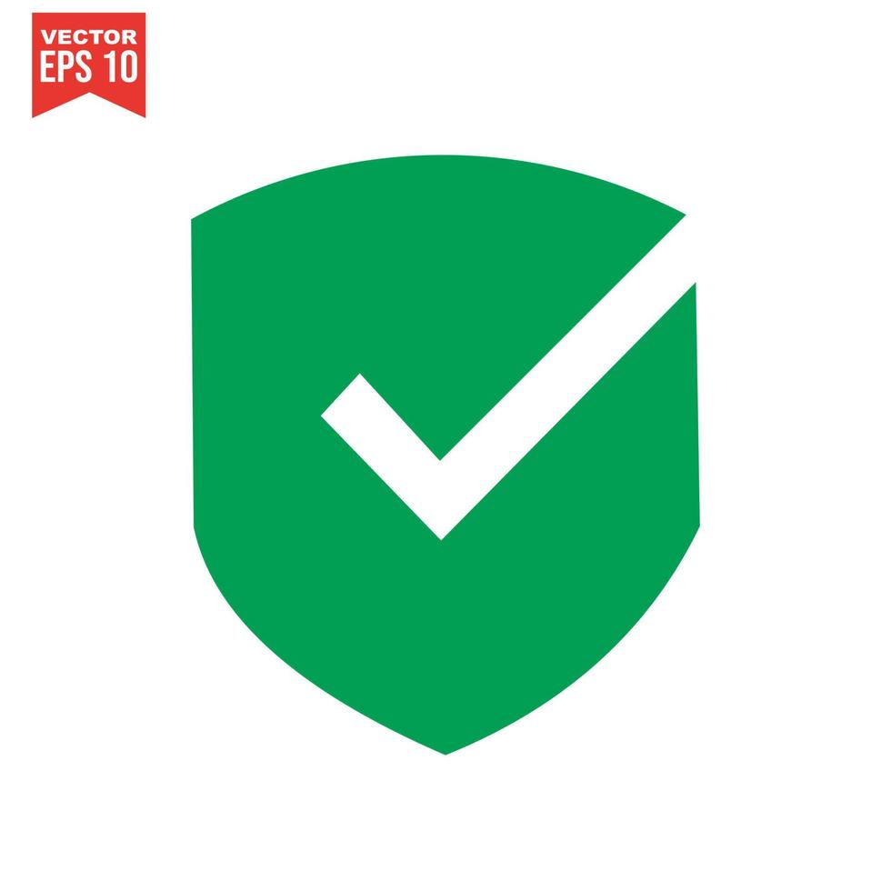 Shield check mark logo icon design template elements vector