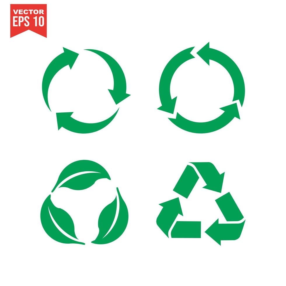 Recycle icon Recycling symbol. Vector illustration. Isolated on white background.