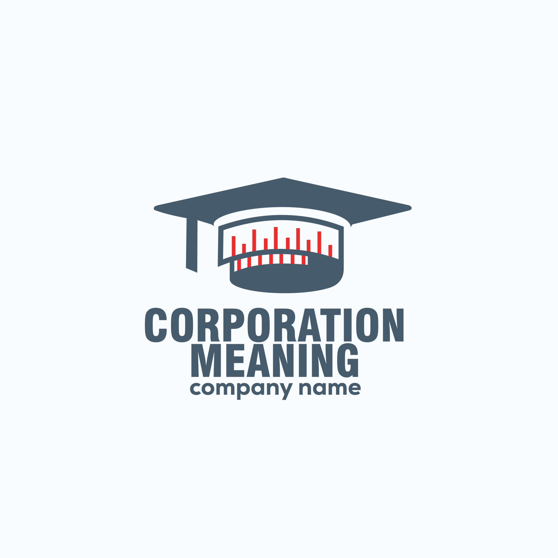 corporation meaning logo. Ruler scale measure or vector length