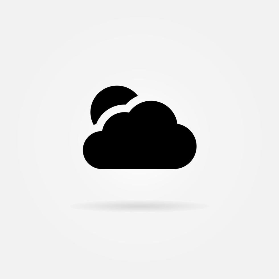 Cloud Icon Solid Style. Vector Icon Design Element. Vector Icon Template Background