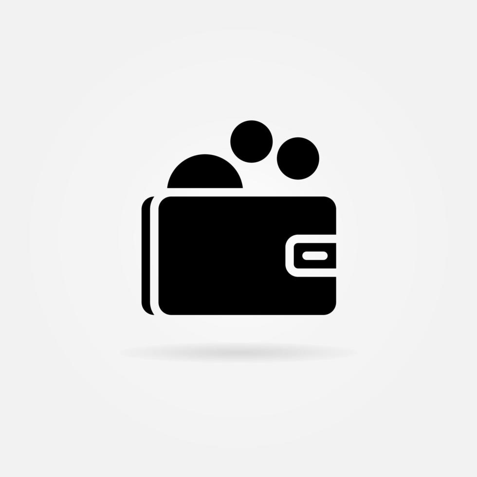 Wallet, Money, Cash, Payment Icon Solid Style. Vector Icon Design Element. Vector Icon Template Background