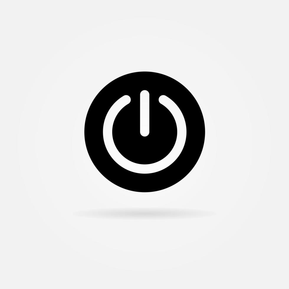 Power Button Icon Solid Style. Vector Icon Design Element. Vector Icon Template Background