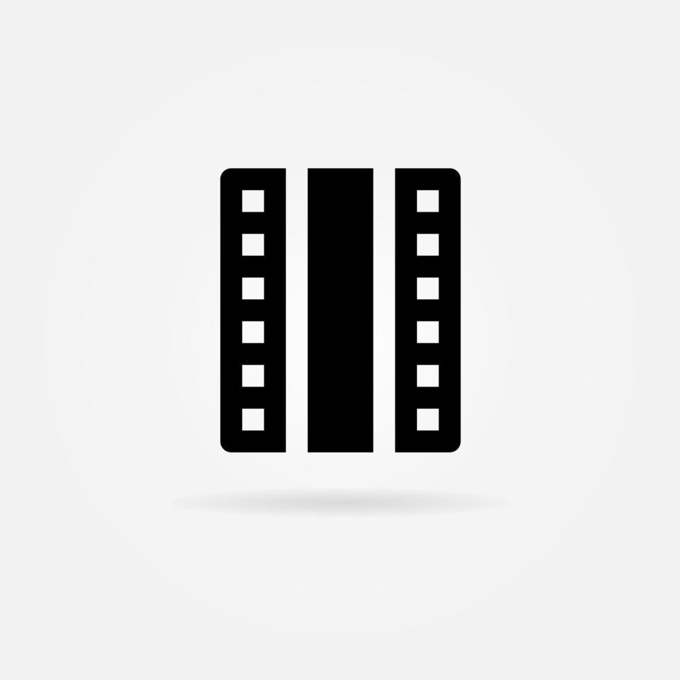 Film, Movie, Cinema Icon Solid Style. Vector Icon Design Element. Vector Icon Template Background