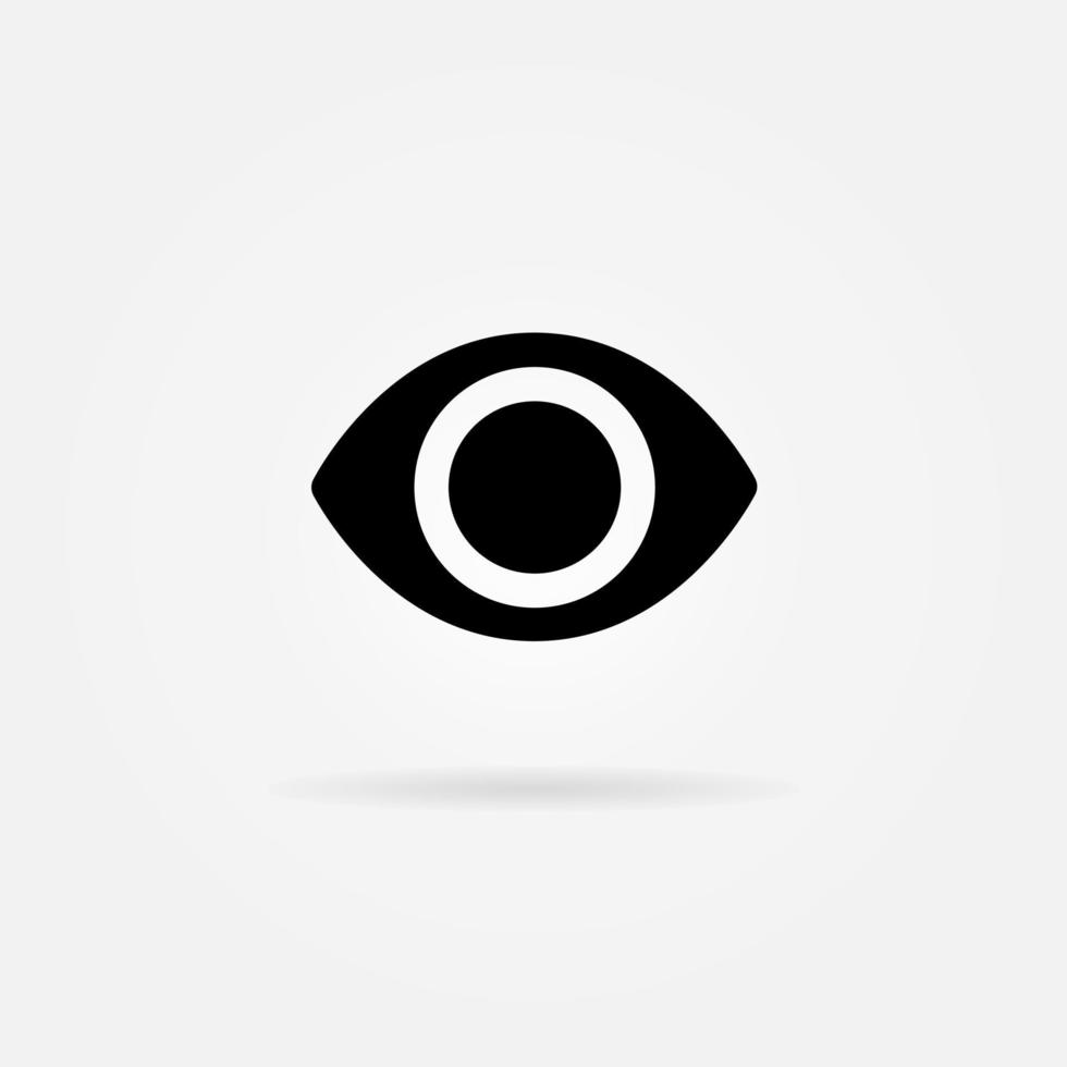 Eye, View Icon Solid Style. Vector Icon Design Element. Vector Icon Template Background