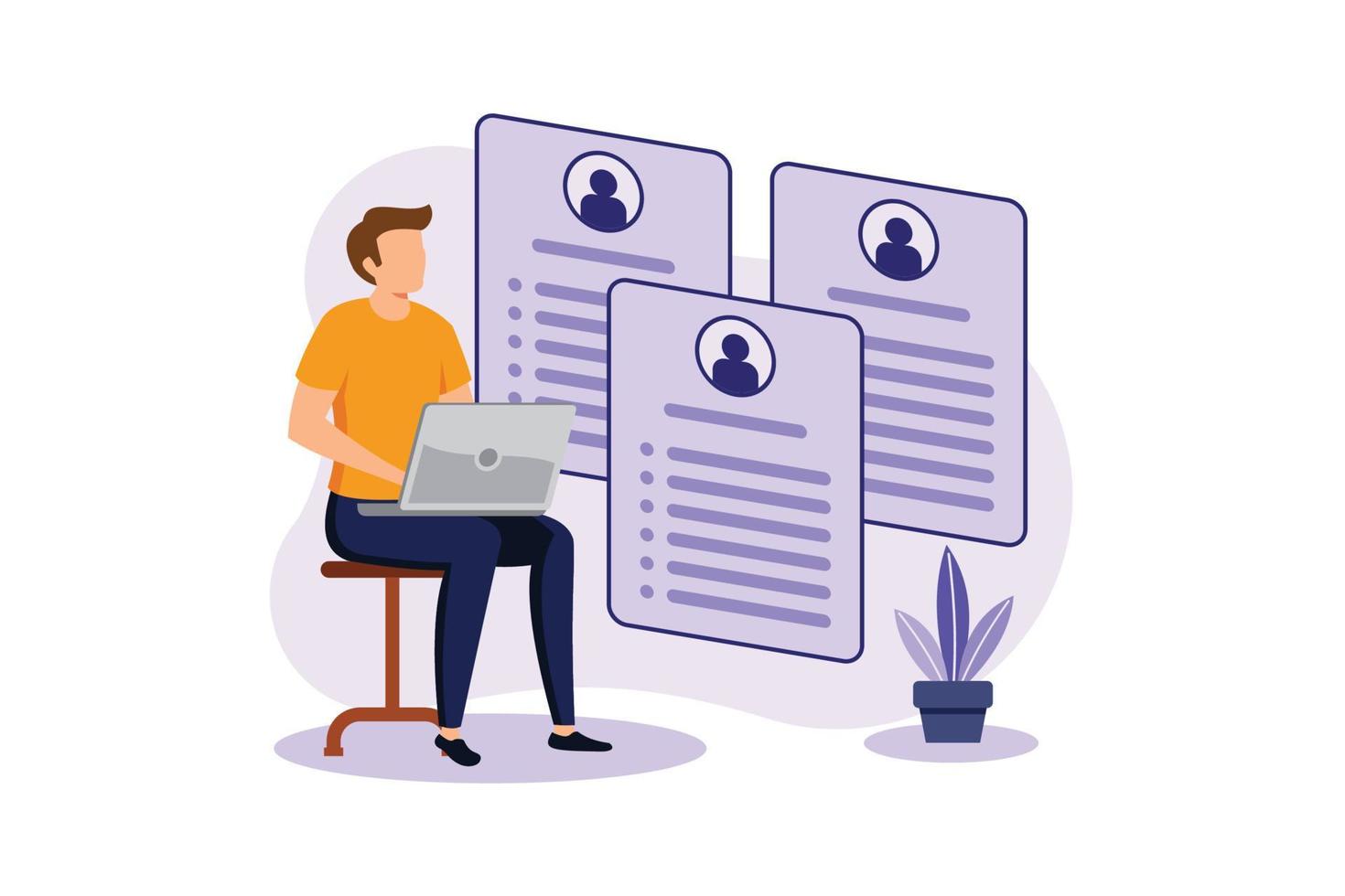 HR consultancy team illustration