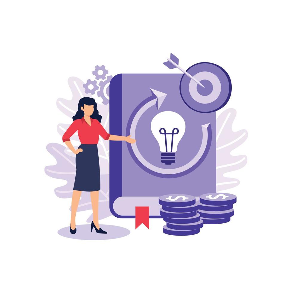 Project life cycle illustration vector