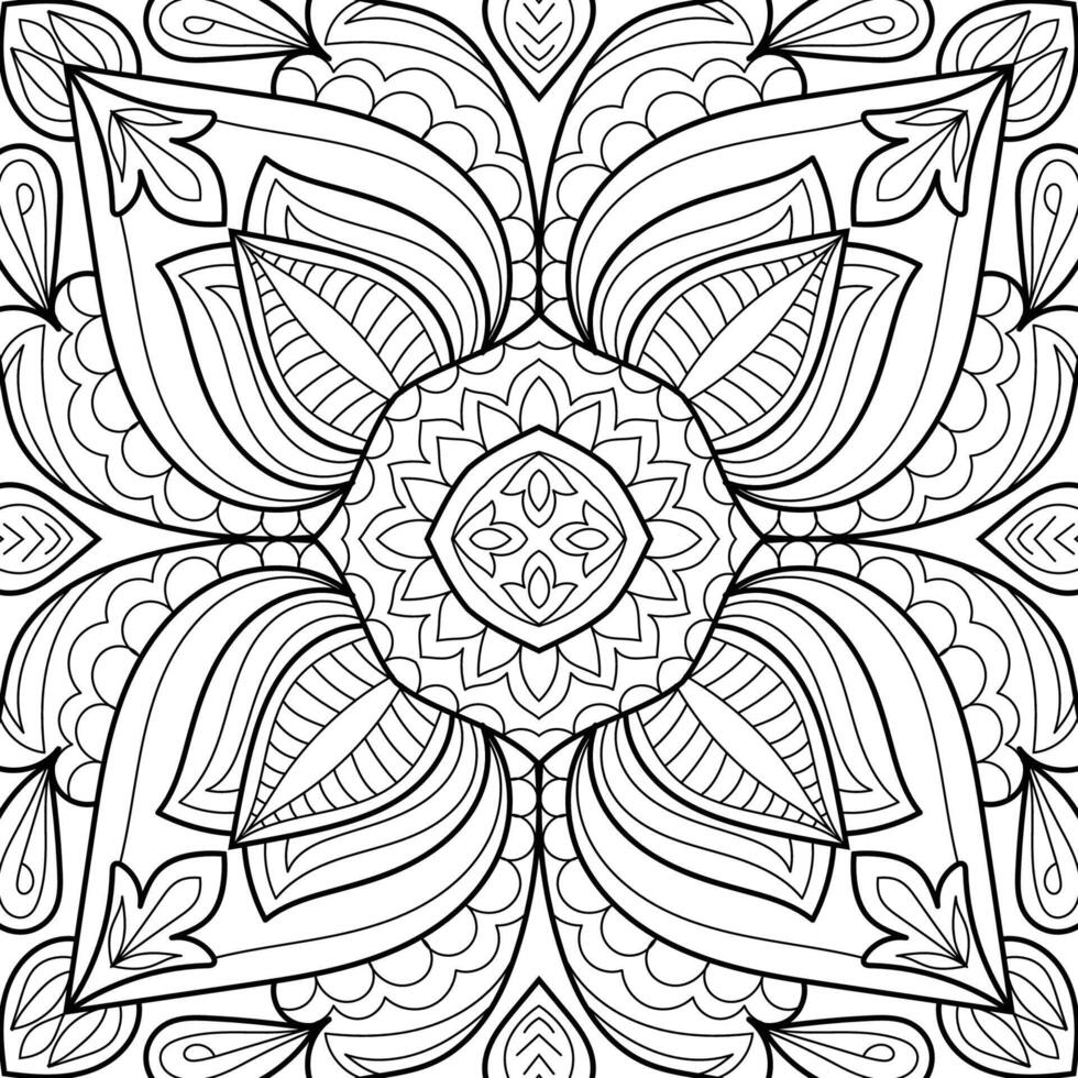Square Mandala Coloring Pages