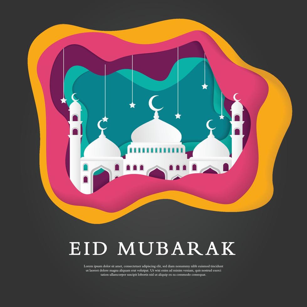 diseño de fondo islámico ramadan kareem con uso de estilo moderno y árabe para contenido de redes sociales y anuncios publicitarios, eid mubarak, hari raya, eid fitr, eid adha, hajj, umrah vector