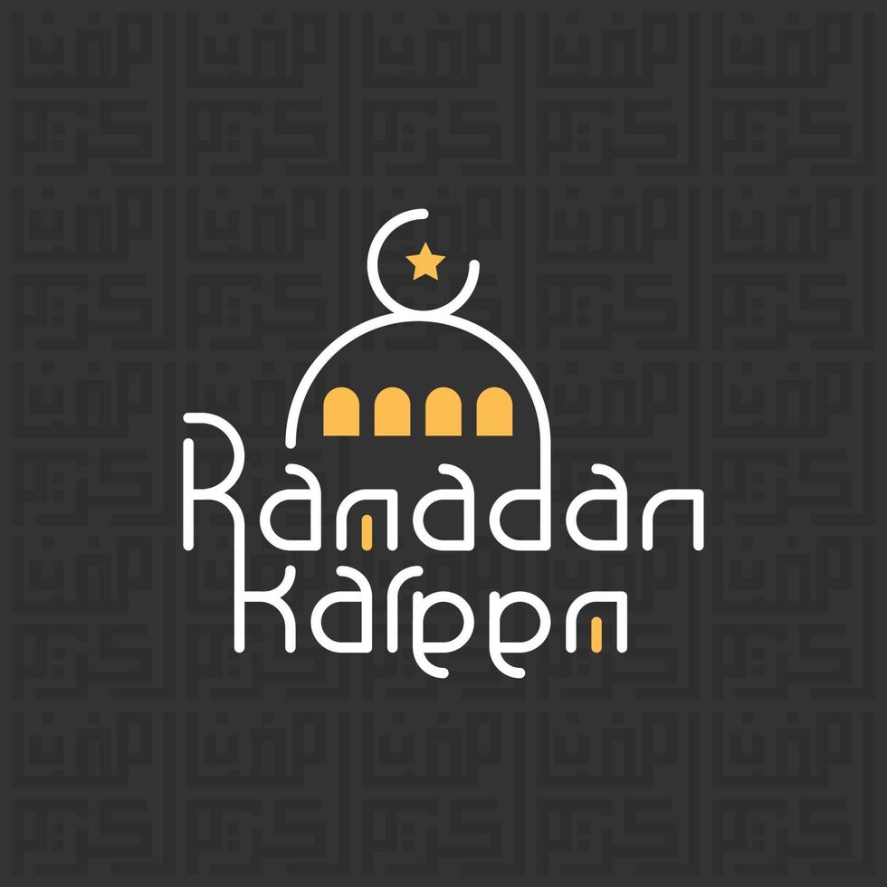 ramadan kareem islamic background with modern and arabic style use for social media ads content eid mubarak, eid fitr, ramadan mubarak, hajj, umrah, iftar party vector