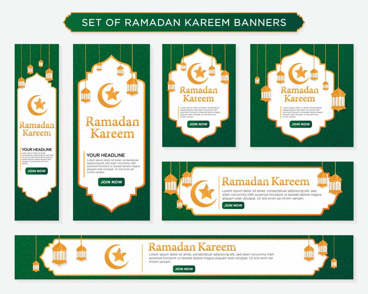 ramadan kareem islamic background design with modern and arabic style use for social media content and banner ads, eid mubarak, hari raya, eid fitr, eid adha, hajj, umrah vector