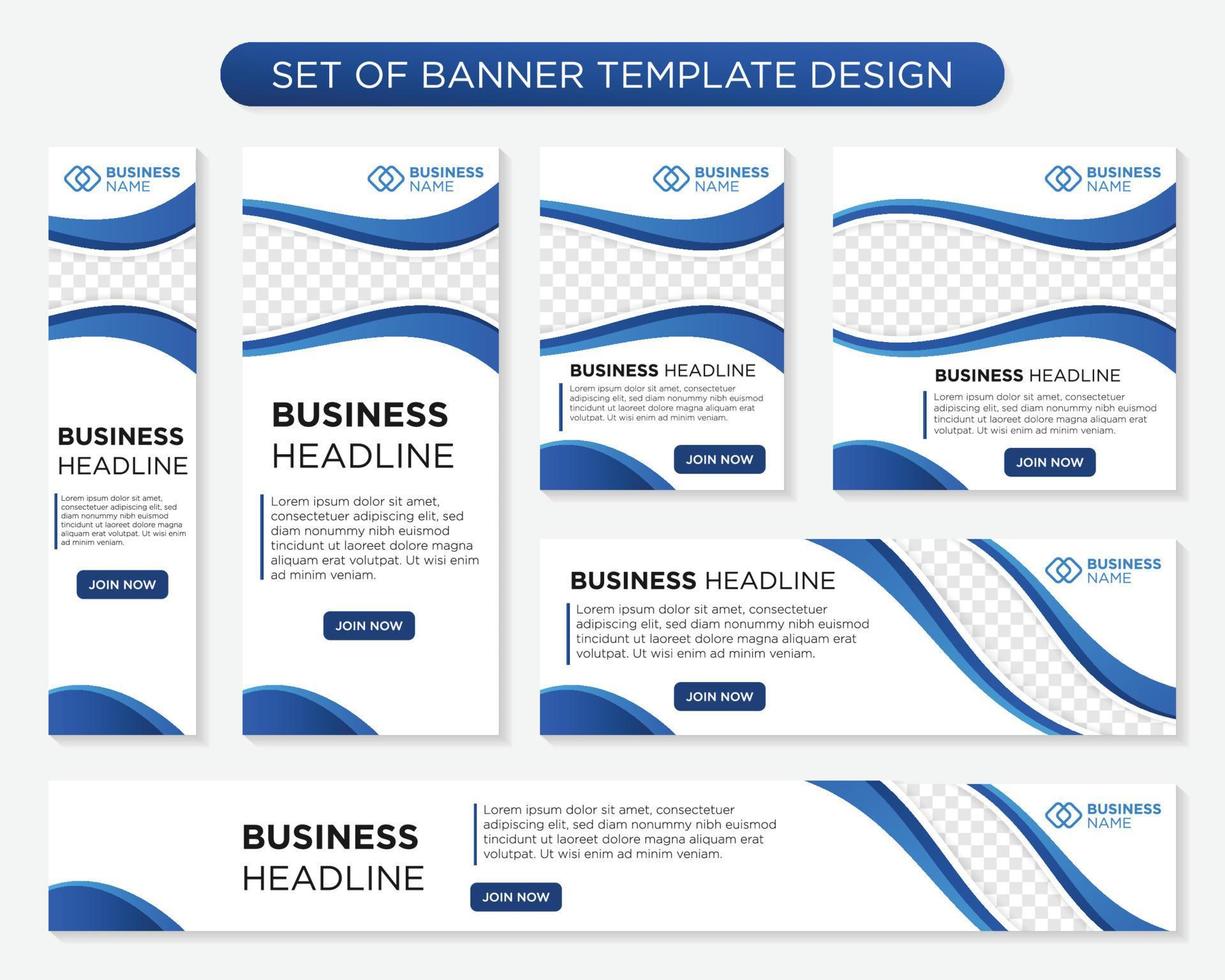 conjunto de diseño de plantilla de banner de kit de promoción con usuario de concepto moderno y minimalista para página web, anuncios, informe anual, banner, fondo, telón de fondo, volante, folleto, tarjeta, afiche, diseño de presentación vector