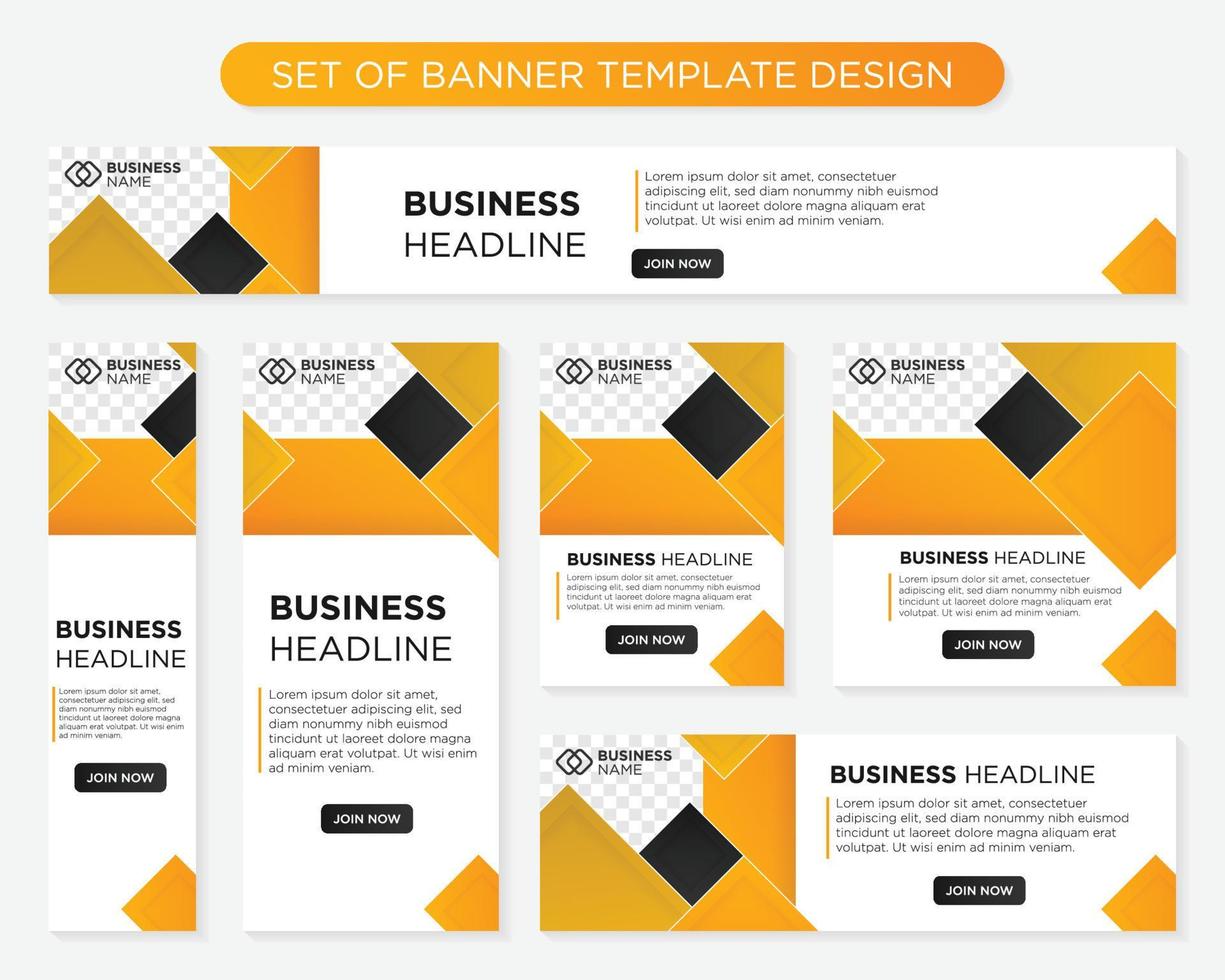 set of promotion kit banner template design with modern and minimalist concept user for web page, ads, annual report, banner, background, backdrop, flyer, brochure, card, poster, presentation lauyout vector