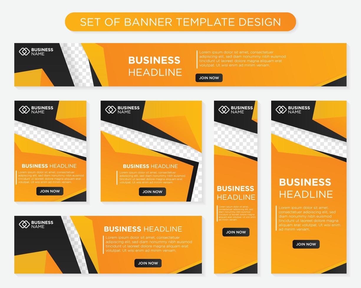 set of promotion kit banner template design with modern and minimalist concept user for web page, ads, annual report, banner, background, backdrop, flyer, brochure, card, poster, presentation lauyout vector