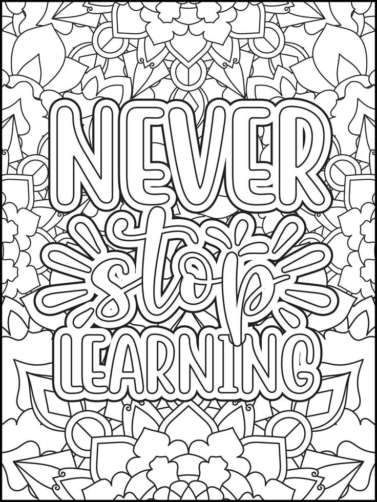 Positive Quotes Coloring Pages