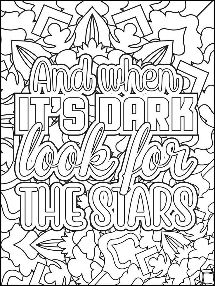 Motivational quotes coloring page. Inspirational quotes coloring page. Affirmative quotes coloring page. Positive quotes coloring page. Good vibes. Swear word coloring page. Motivational typography. vector