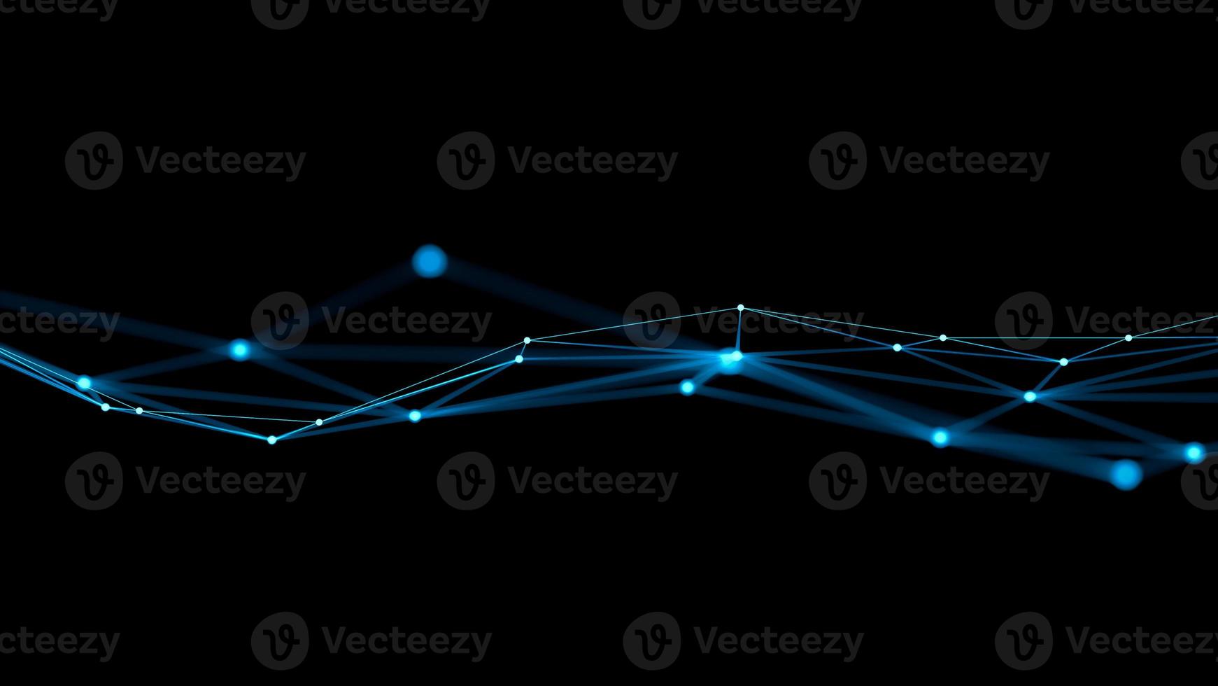 Blue abstract digital technology background with network connection lines.,3d model and illustration. photo