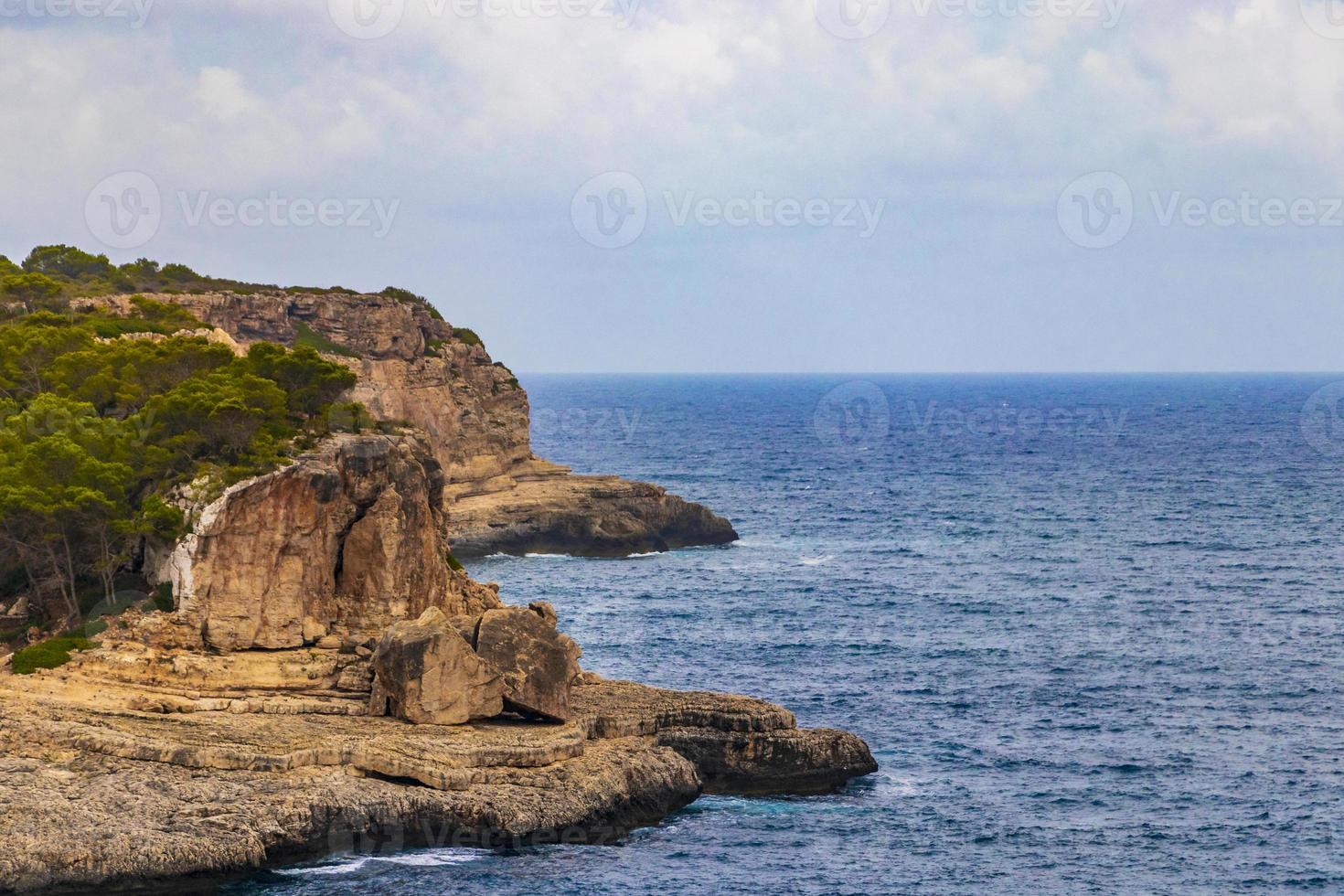 Panorama cliffs landscape bay of Cala Santanyi in Mallorca, Spain. photo