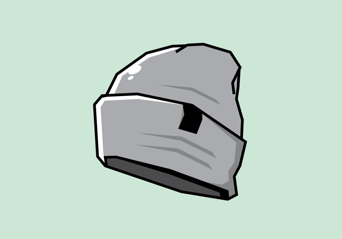 color gris de la ilustración de gorro vector