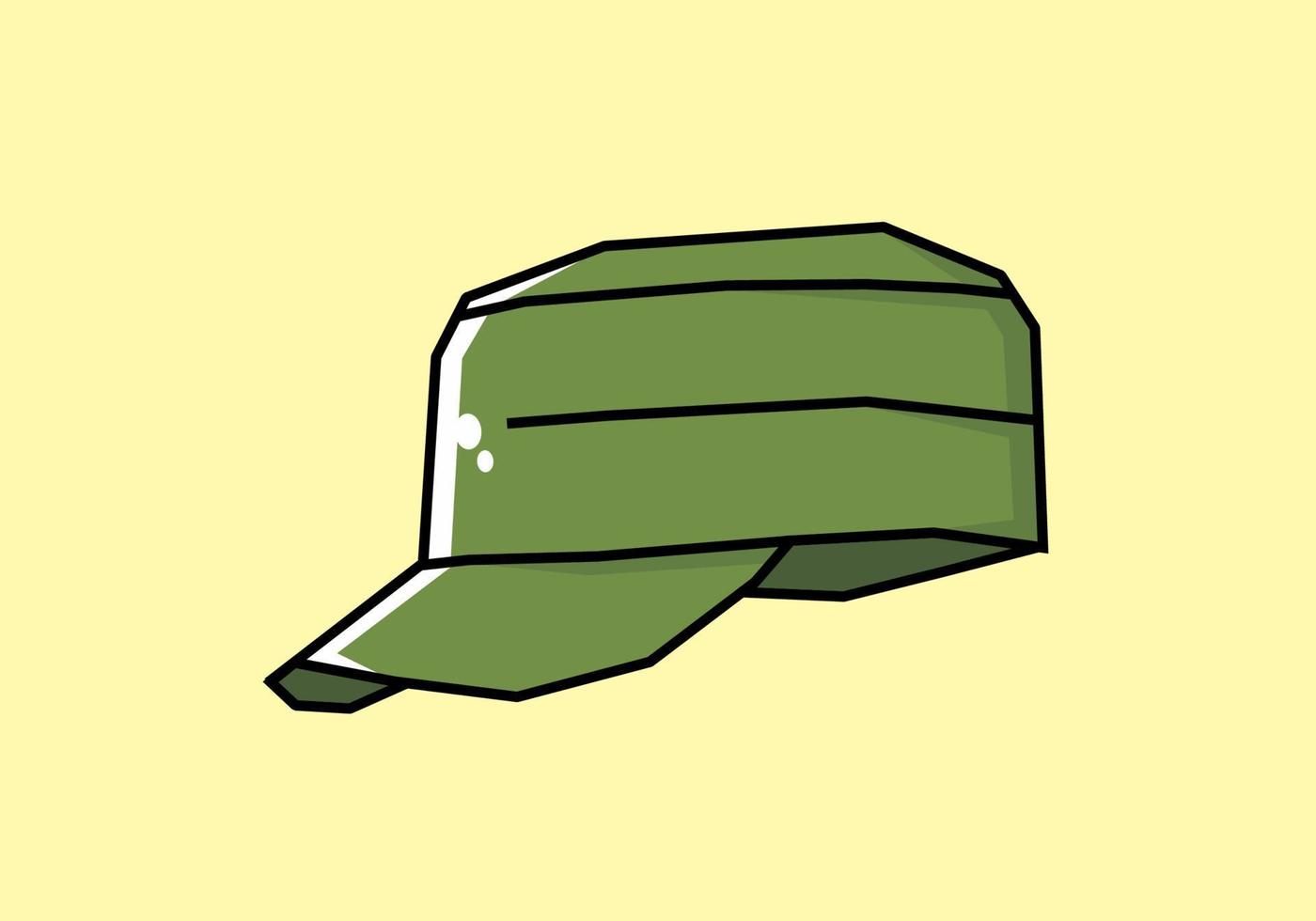 Green color of adventure cap vector