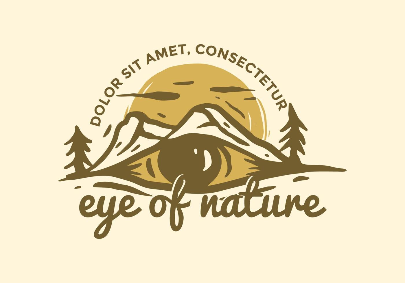 Eye of nature illustration drawing vector