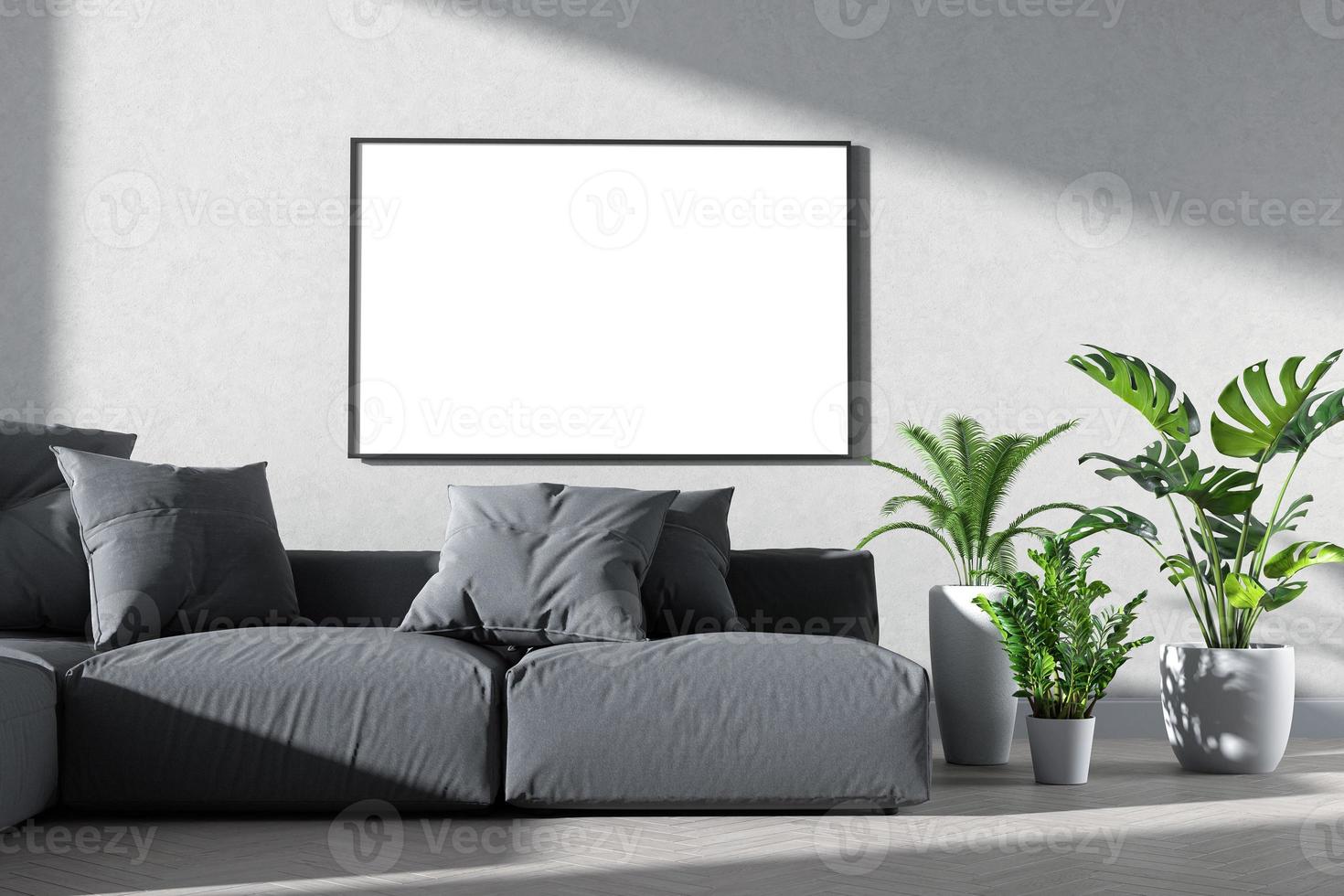 Mockup frame in the modern interior background, photo