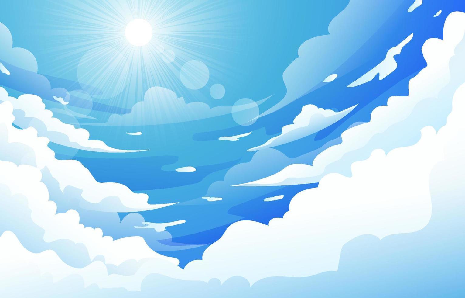 fondo hermoso cielo azul vector