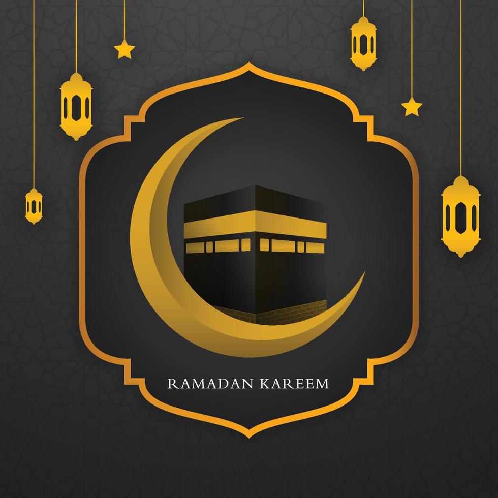 diseño de fondo islámico ramadan kareem con uso de estilo moderno y árabe para contenido de redes sociales y anuncios publicitarios vector